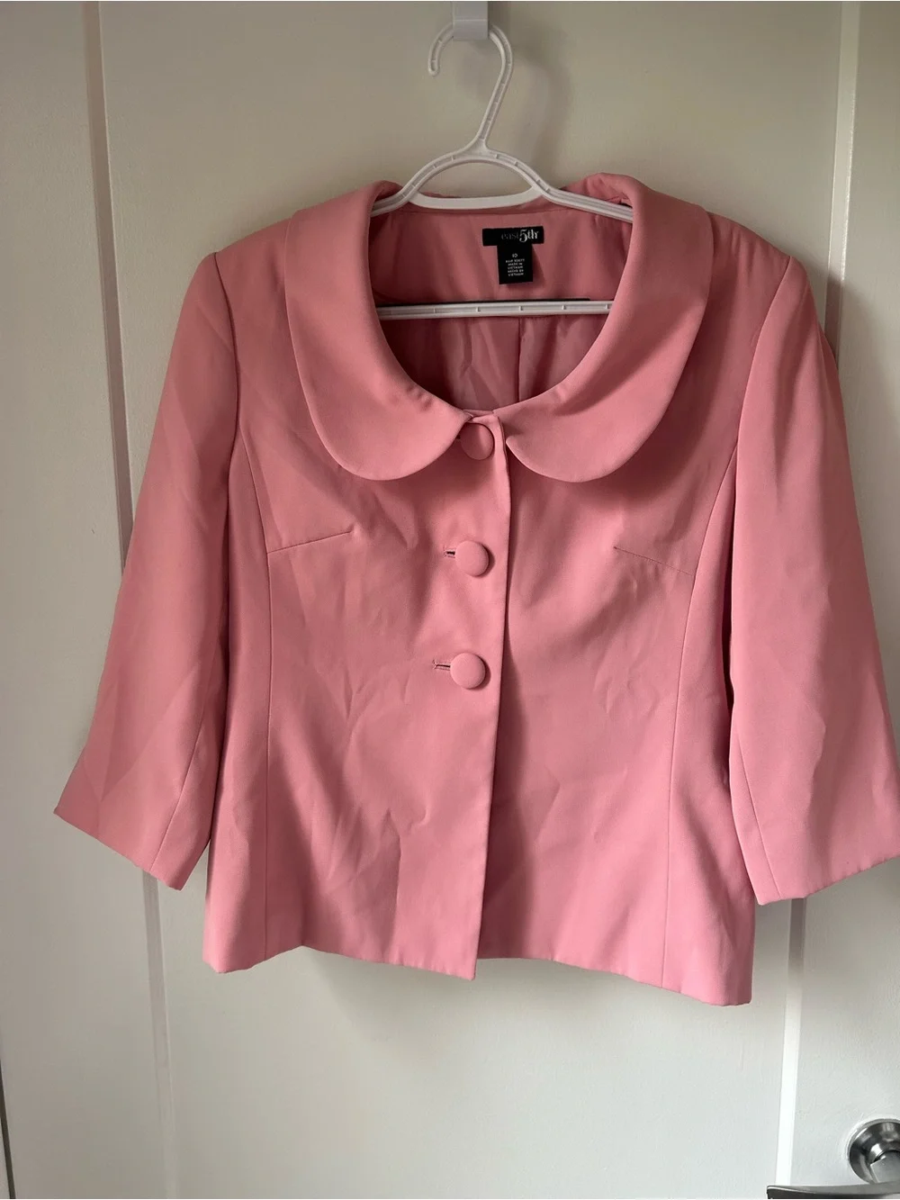 East 5th Pink Peter Pan Collar Jacket